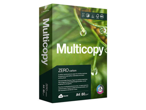 Kopiopaperi Multicopy Zero A4 80g/500 - ympäristöystävällinen ja hiilineutraali kopiopaperi