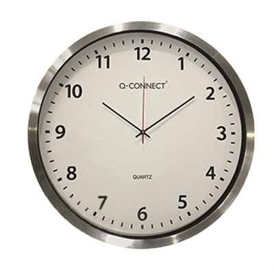Seinäkello Q-CONNECT 60 cm hopea