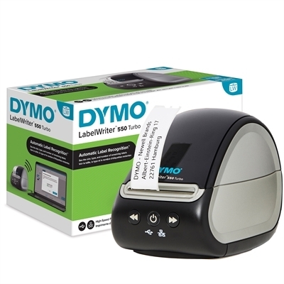 Tarrakirjoitin Dymo LabelWriter 550 Turbo - 90 tarraa/min, 300 dpi, lämpötulostus ilman väriaineita