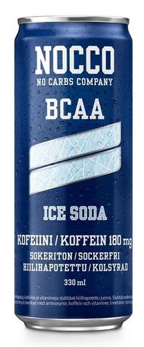 Energiajuoma Nocco BCAA Ice Soda 0,33l /24 kpl ltk - kofeiinia, aminohappoja, vitamiineja