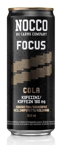 Energiajuoma Nocco Focus Cola 0,33l /24 kpl ltk - kofeiinia, vihreää teetä, vitamiineja
