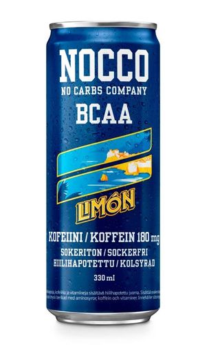 Energiajuoma Nocco BCAA Limón Del Sol 0,33 L /24 kpl ltk - kofeiinia, aminohappoja, vitamiineja
