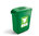 Jäteastia DURABIN® vihreä 60 L - sopii myös kuljetukseen ja varastointiin, elintarviketurvallinen