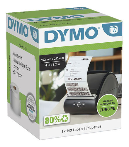 Tarra Dymo LW 102x210mm DHL Labels 1 rll 140 tarraa