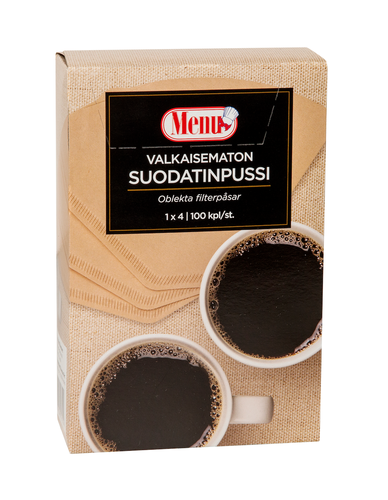 Suodatinpussi Menu 1x4 / 100 - valkaisematon