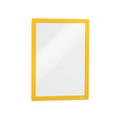 Infotasku / infokehys Duraframe A4 keltainen /2 kpl pkt - magneettikehys on helppo avata ja sulkea
