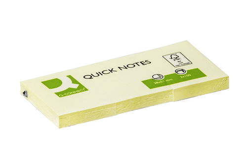 Viestilappu Q-CONNECT 38X51mm FSC keltainen /3