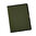 Klaffikansio vihreä - tukeva mappimekanismi ja läpinäkyvä klaffitasku etukannen sisäpuolella