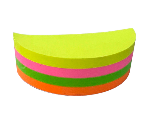 Viestilappu puolikuu - vähän hauskempi viestilappu, neljän värin lajitelma