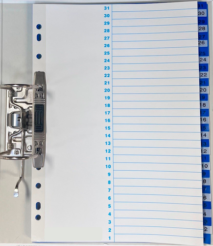 Välilehdet /hakemisto 31-1 muovi - valmistettu Suomessa