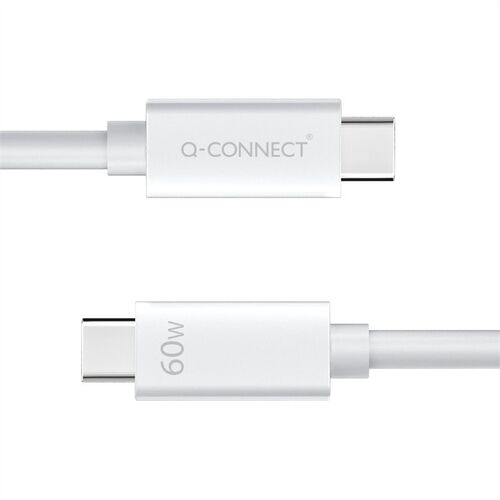 Kaapeli Q-Connect USB-C valkoinen 1 m - tiedonsiirtonopeus: 5 GB/s