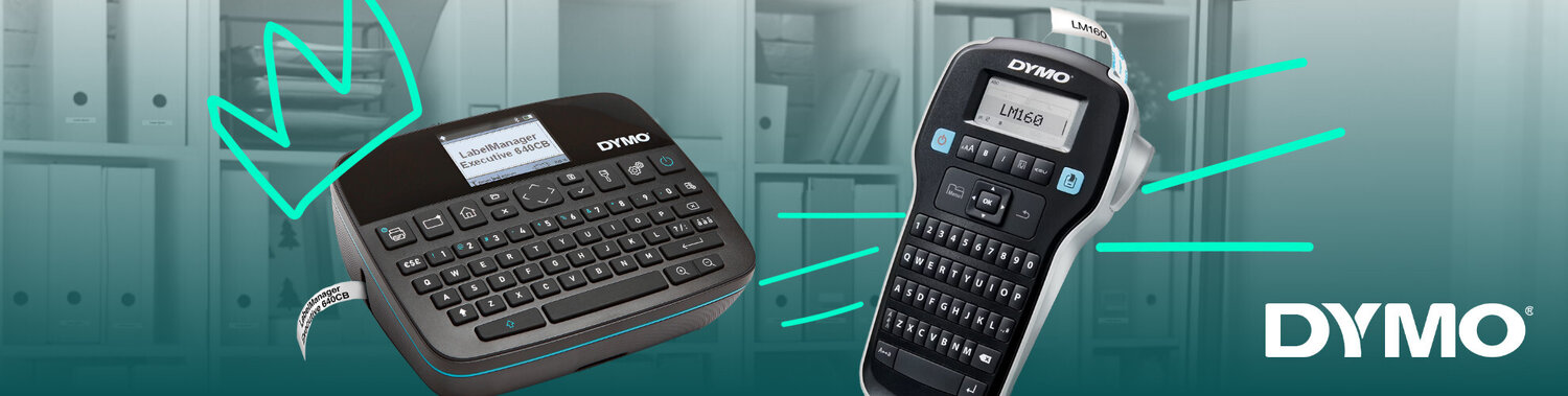 Kaksi erilaista Dymoa.