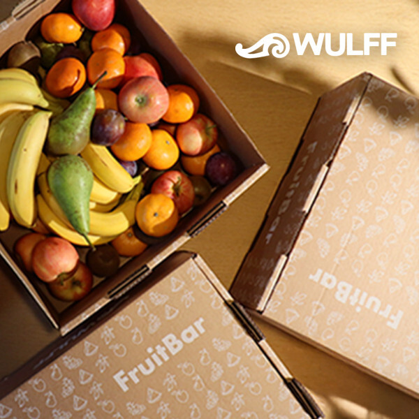 Wulff FruitBar -laatikoita.