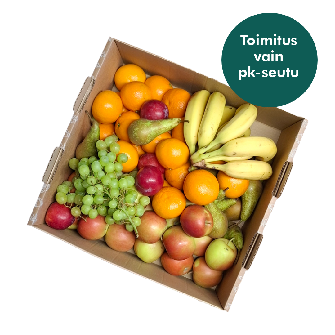 Hedelmiä valkoisella taustalla