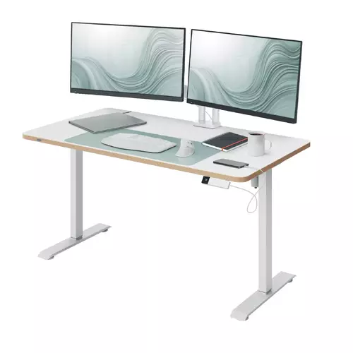Sähköpöytä Leitz Ergo 120x70 cm valkoinen - sähköinen korkeudensäätö, muisti- ja muistutustoiminnot