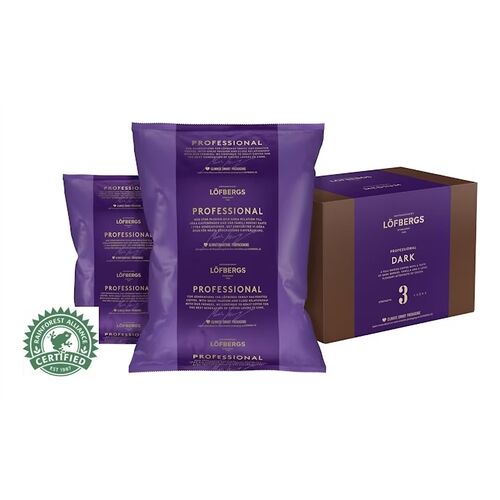 Kahvi Löfbergs Professional Dark 75 x 80 g - tummien marjojen ja vaniljan aromeja, kaakaon jälkimaku
