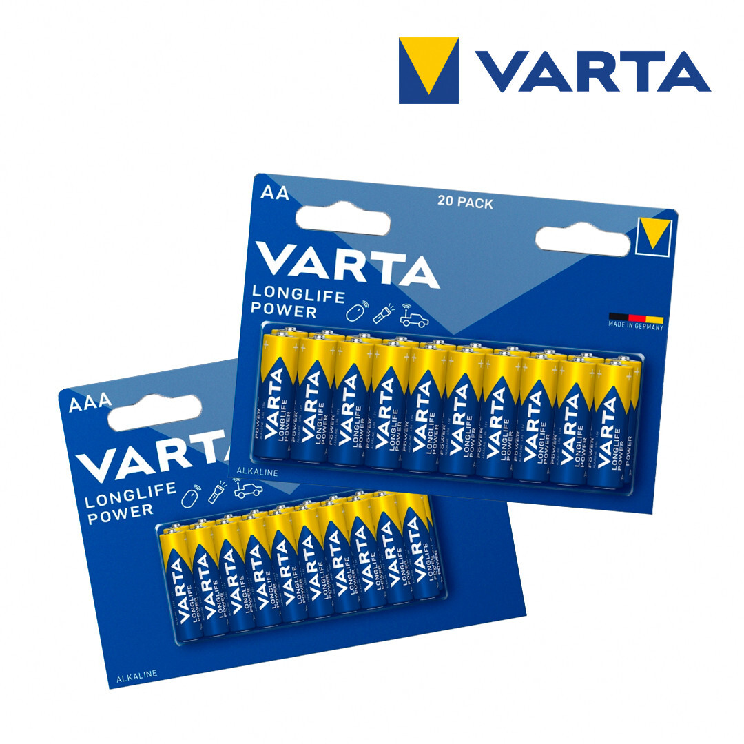 Erilaisia Varta-paristoja
