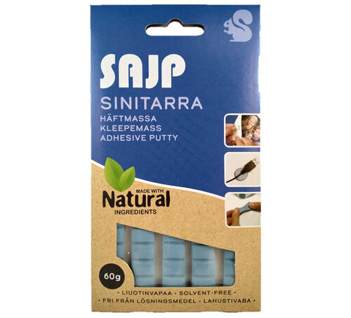 Sinitarra Sajp 60 g - uusiomateriaalia, vedenkestävä, kuivumaton, liotinvapaa, myrkytön, hajuton