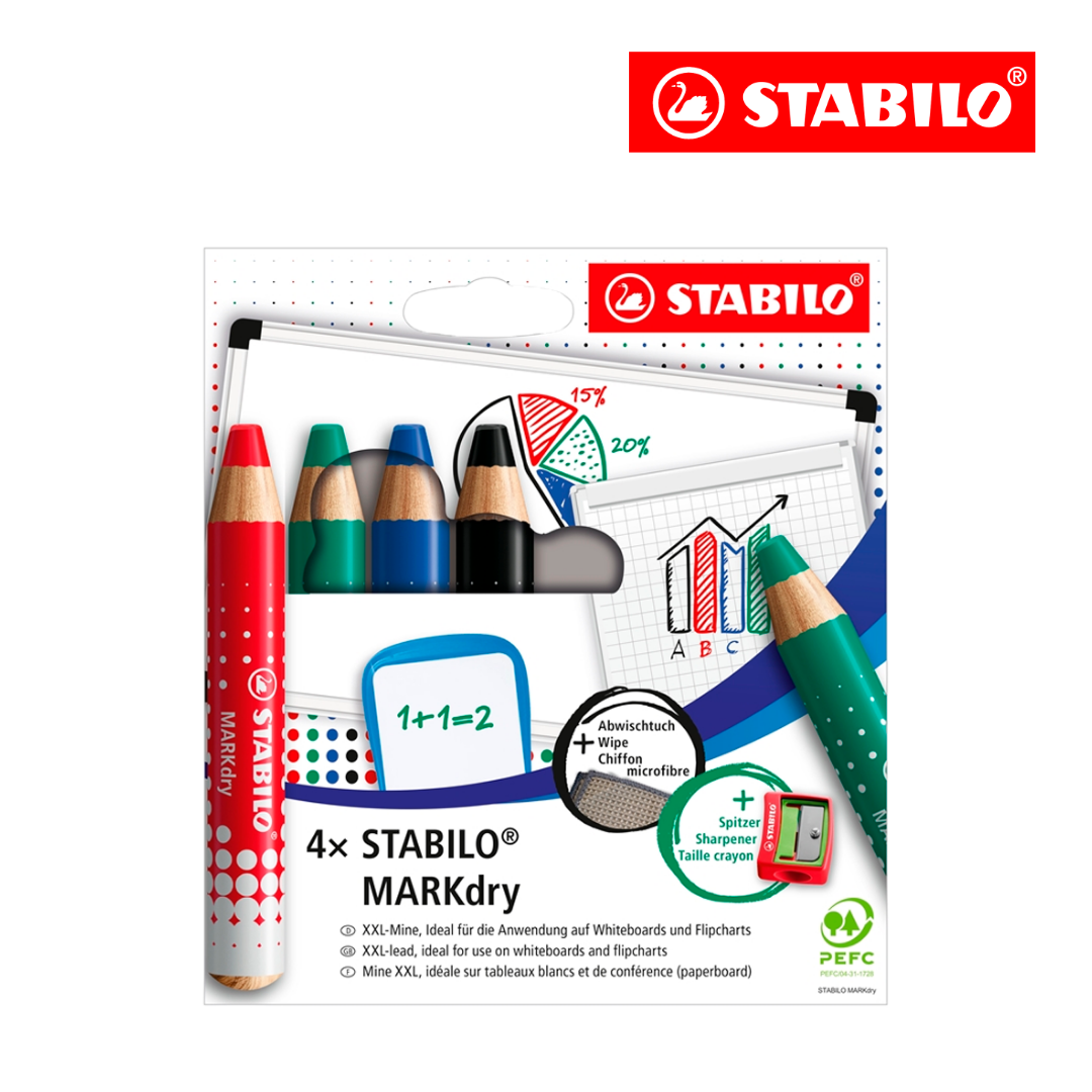 STABILO MarkDry valkotaulukynäpakkaus