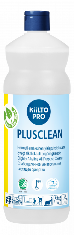 Yleispuhdistusaine Kiilto PlusClean 1l - kasvipohjainen, biohajoava, hajusteeton, kotimainen