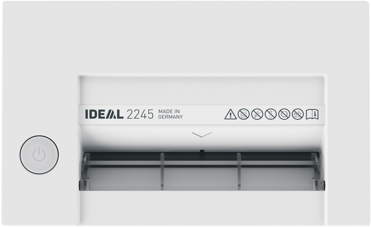 Paperintuhooja Ideal 2245 4 mm suikale - tuhoaa myös paperiliittimet, luottokortit ja passit