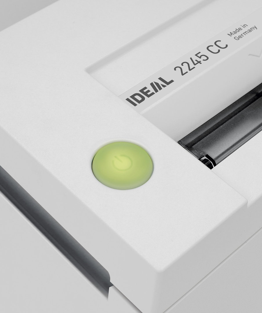Paperintuhooja Ideal 2245 4 mm suikale - tuhoaa myös paperiliittimet, luottokortit ja passit