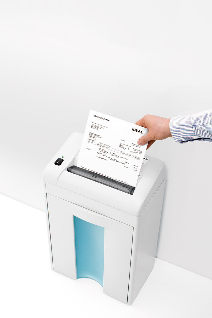 Paperintuhooja Ideal 2270 4mm suikale - silppuri, joka tuhoaa myös luottokortit ja CD-levyt