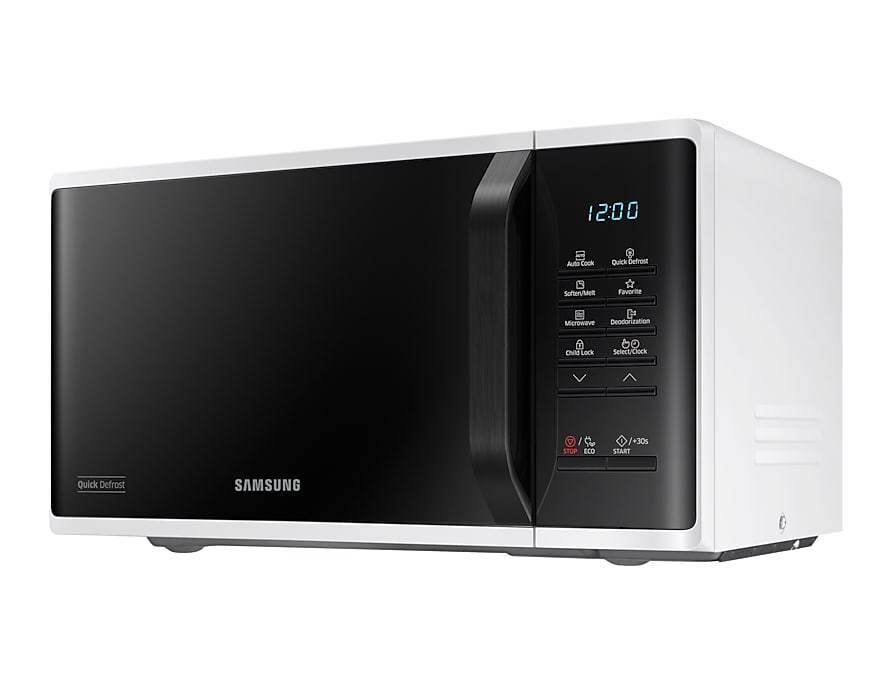 Mikroaaltouuni Samsung 23 l 800 W valkoinen - tasalämpö, Quick Defrost, Eco-moodi, lämpimänäpito