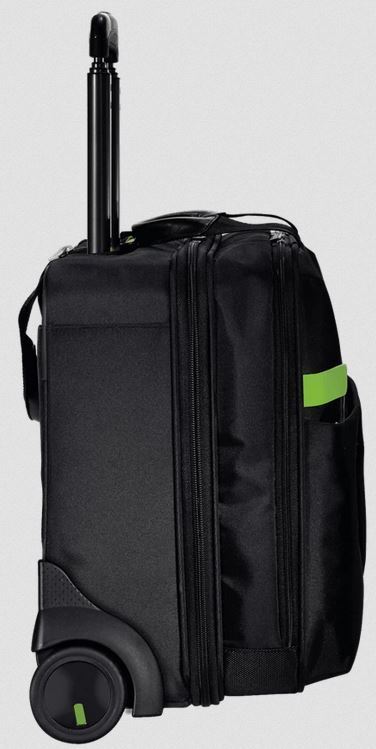 Vetolaukku Leitz Carry-On Trolley (salkkumalli) musta - sis. paljon erilaisia taskuja ja tarvikkeita