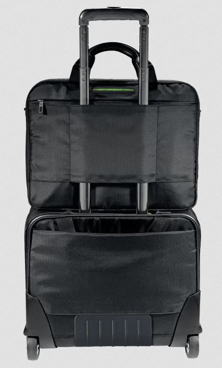 Vetolaukku Leitz Carry-On Trolley (salkkumalli) musta - sis. paljon erilaisia taskuja ja tarvikkeita