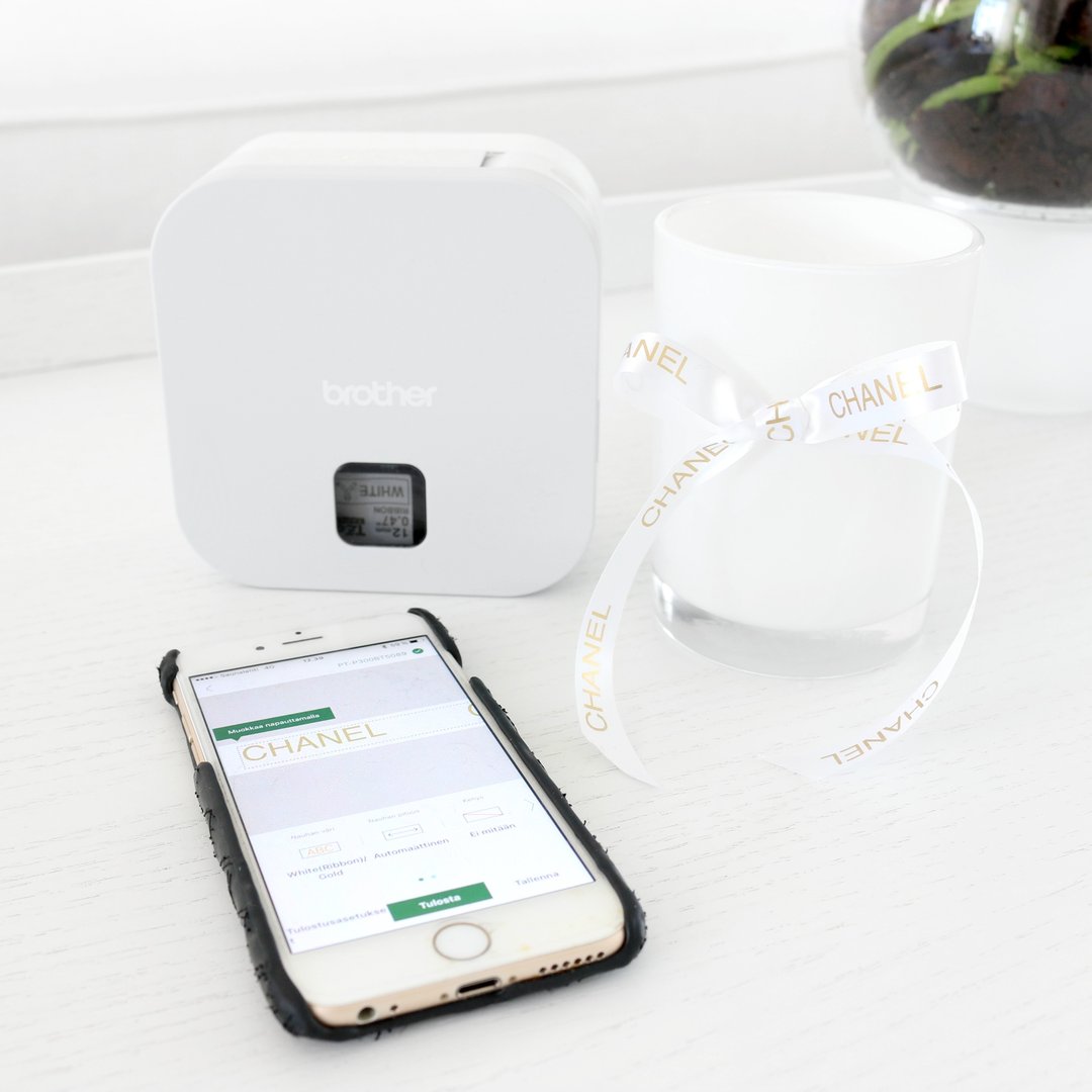 Tarratulostin Brother CUBE PT-P300BT langaton Bluetooth - laaja tarravalikoima, myös tekstiilinauhat