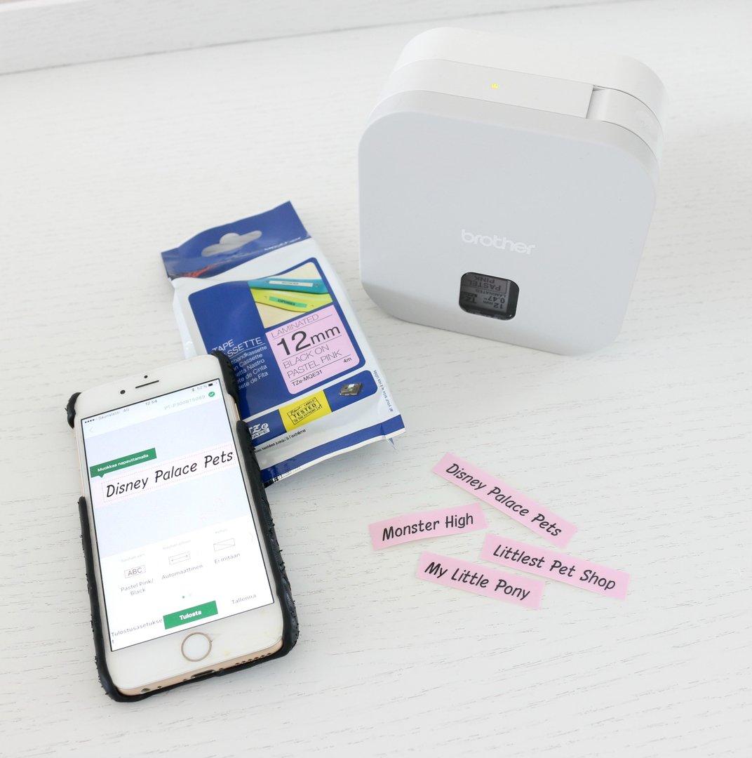 Tarratulostin Brother CUBE PT-P300BT langaton Bluetooth - laaja tarravalikoima, myös tekstiilinauhat