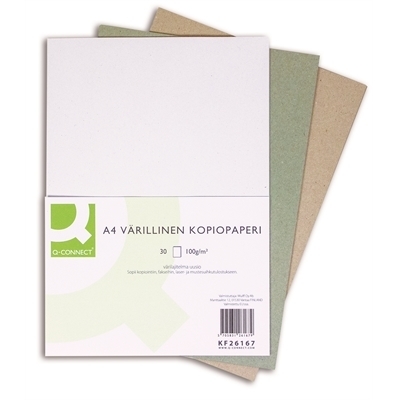 Kopiopaperi Q-CONNECT A4 100g värilajitelma recycled /30