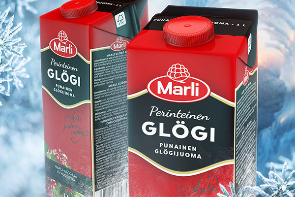 Glögi Marli 1 l - perinteinen punainen glögijuoma lämpimänä tai kylmänä
